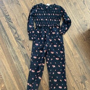 Crewcuts Black Floral Jumpsuit